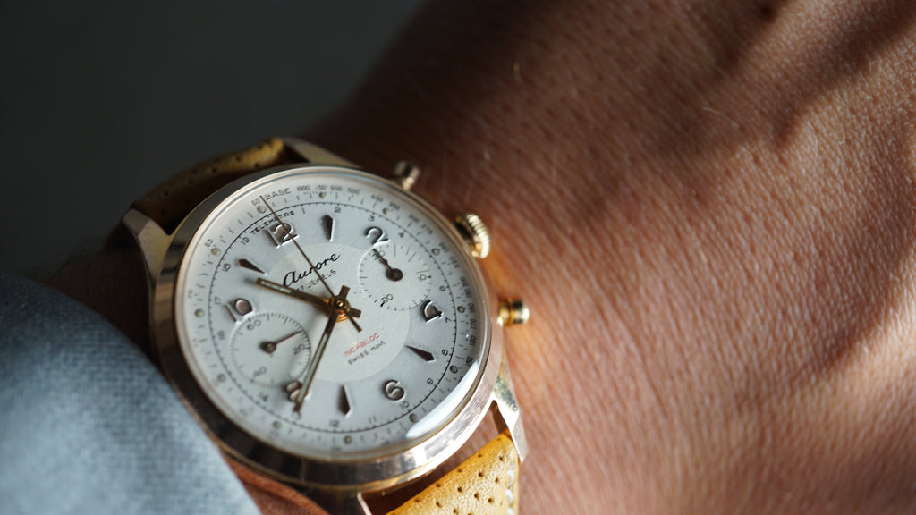 Chronograph swiss Aurore Bull Eye Pilot  – Vintage Swiss Craftsmanship Fama Elegance