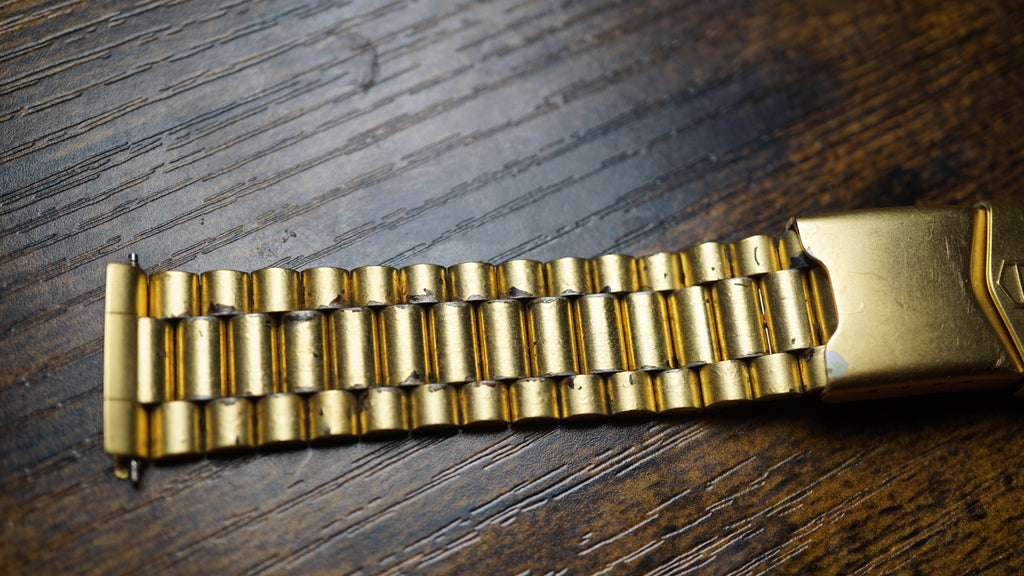 Original TAG Heuer 367/31 Stainless Steel & Gold Plated Watch Bracelet – 18mm Vintage Original TAG Heuer reference 367/31 Fama Elegance
