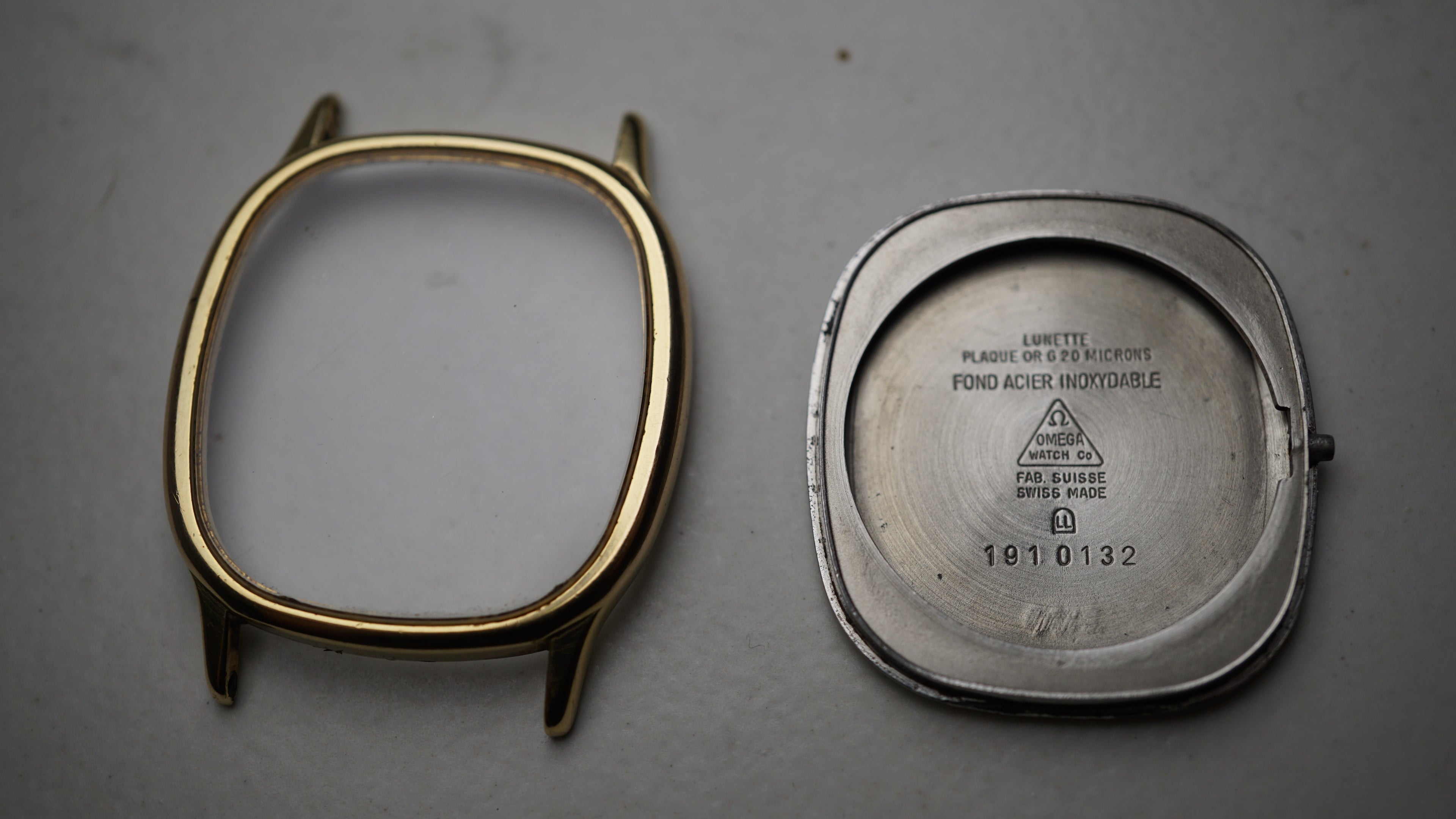 Original Omega De Ville Quartz Watch Case Ref. 1365 Fama Elegance