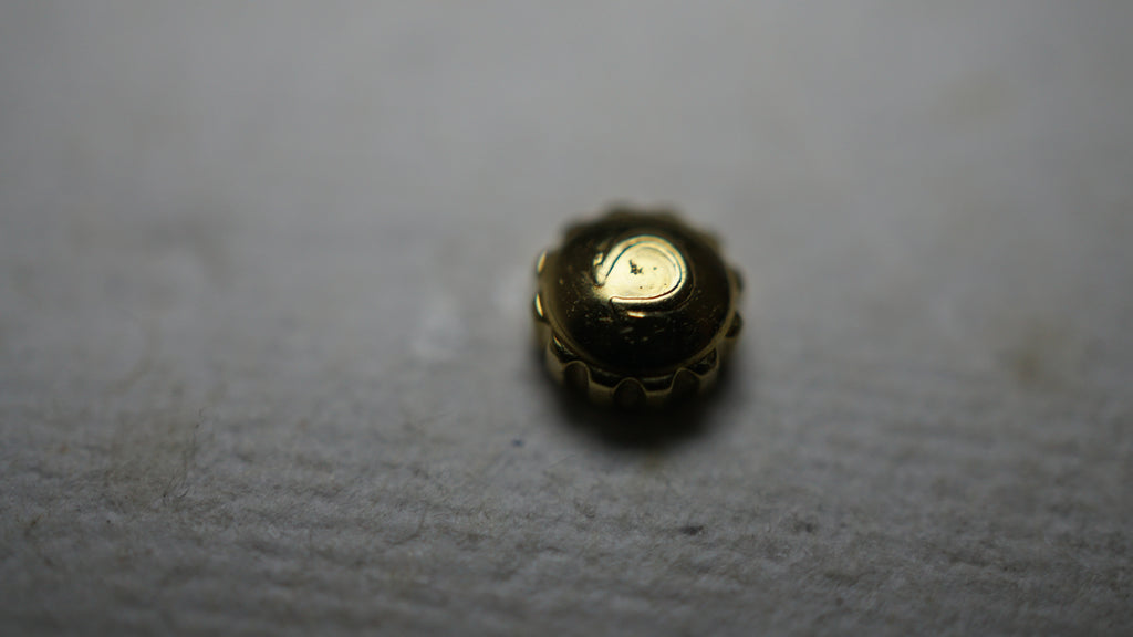 Original Omega Crown 1.2 mm Yellow Gold – Genuine Omega Watch Part Fama Elegance