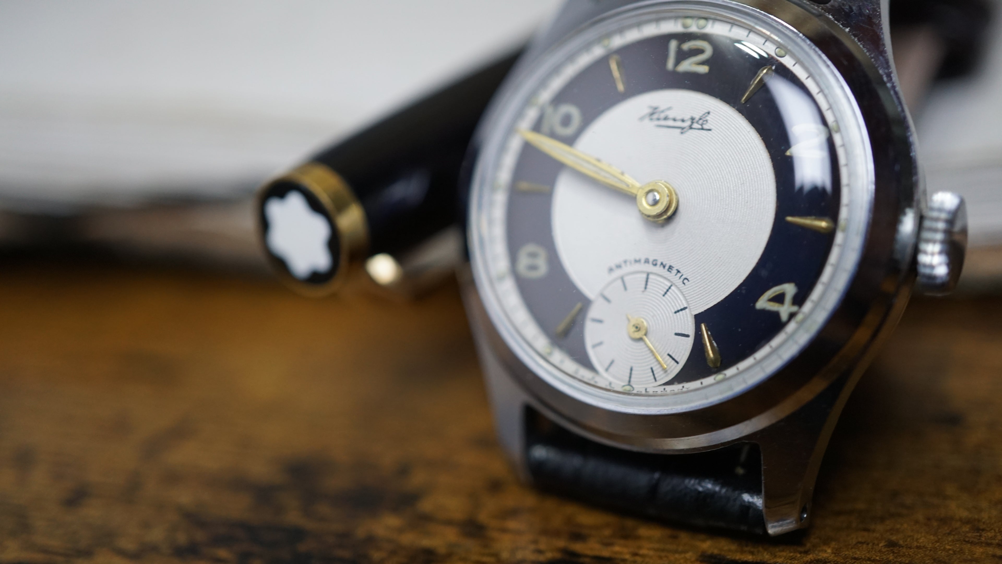 1940s Kienzle Antimagnetic German Military Style Watch Fama Elegance