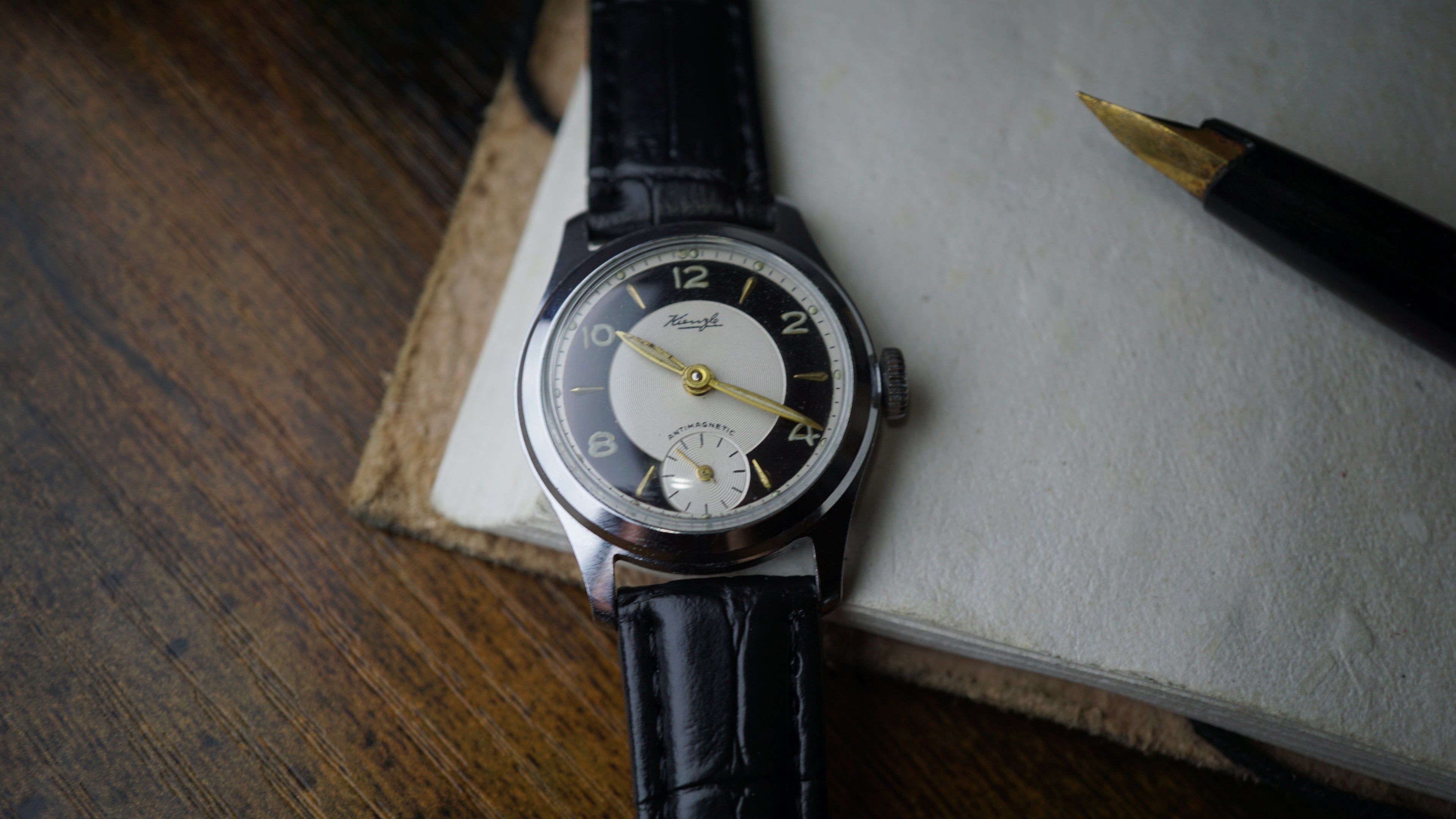 1940s Kienzle Antimagnetic German Military Style Watch Fama Elegance