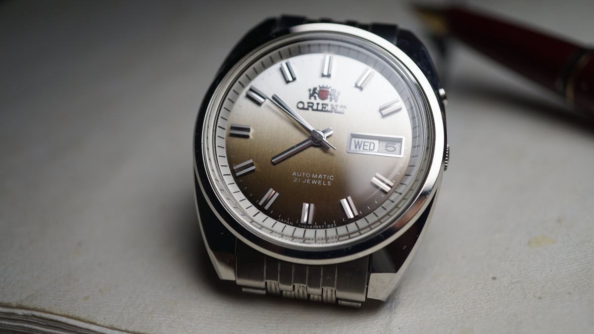 Vintage Orient Automatic 21 Jewels Watch – Original Jubilee Bracelet – Day/Date Fama Elegance
