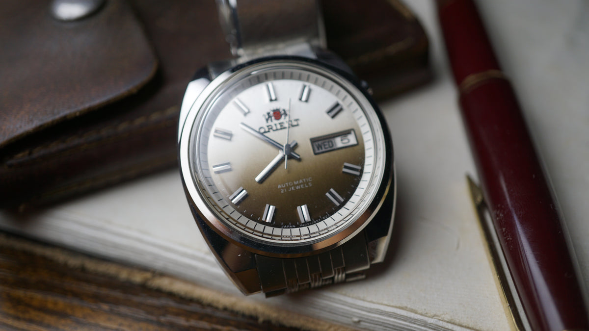 Vintage Orient Automatic 21 Jewels Watch – Original Jubilee Bracelet – Day/Date Fama Elegance
