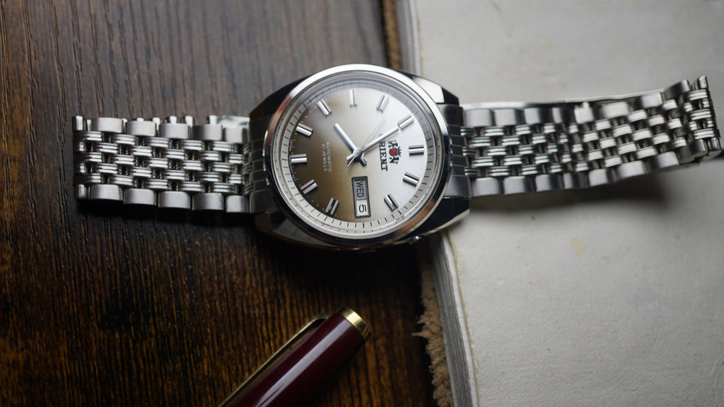 Vintage Orient Automatic 21 Jewels Watch – Original Jubilee Bracelet – Day/Date Fama Elegance