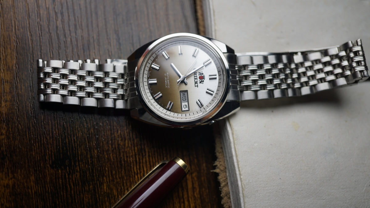 Vintage Orient Automatic 21 Jewels Watch – Original Jubilee Bracelet – Day/Date Fama Elegance
