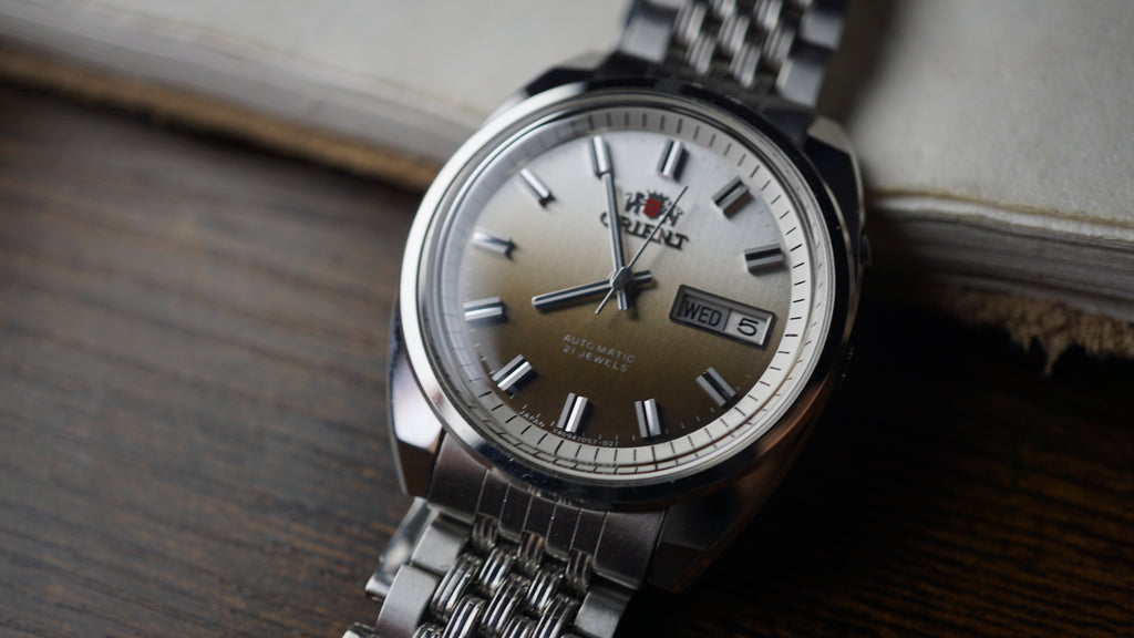 Vintage Orient Automatic 21 Jewels Watch – Original Jubilee Bracelet – Day/Date Fama Elegance