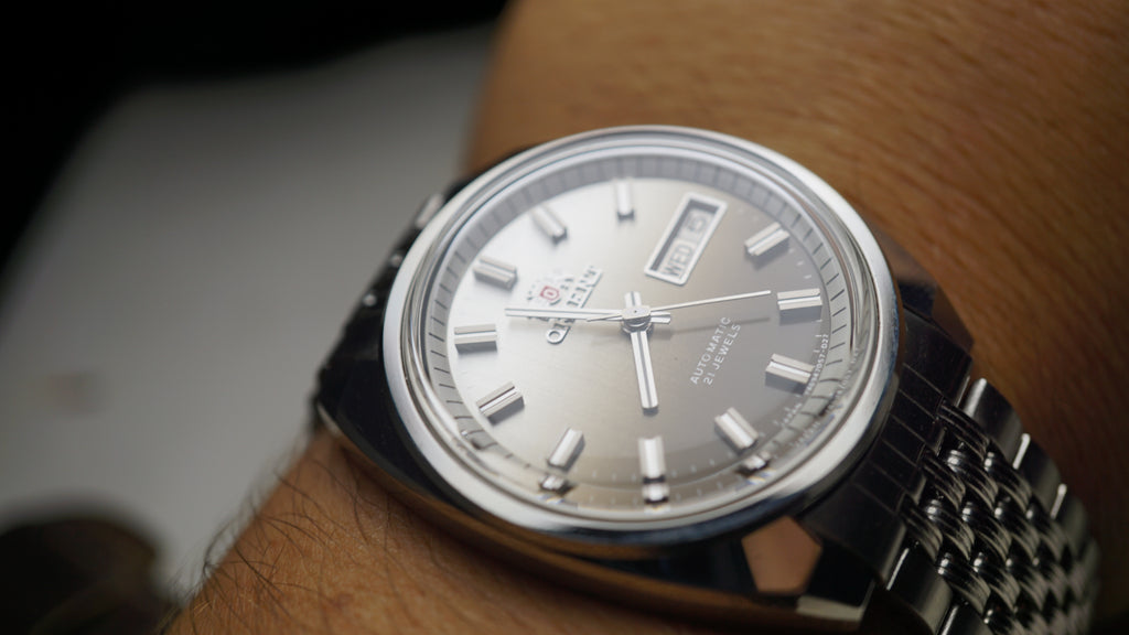 Vintage Orient Automatic 21 Jewels Watch – Original Jubilee Bracelet – Day/Date Fama Elegance