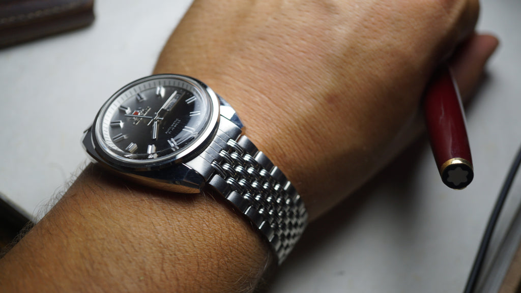 Vintage Orient Automatic 21 Jewels Watch – Original Jubilee Bracelet – Day/Date Fama Elegance