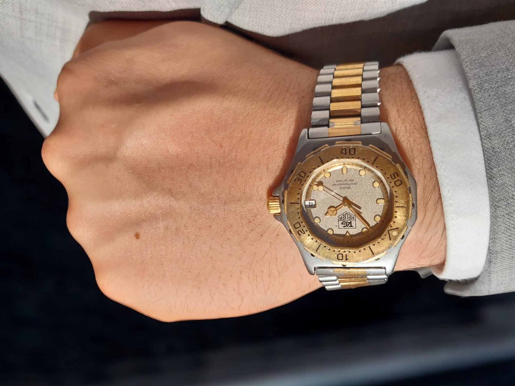 TAG Heuer 3000 Professional Ref. 934.213 - Relógio Vintage Dual-Tone 37mm vintage watch