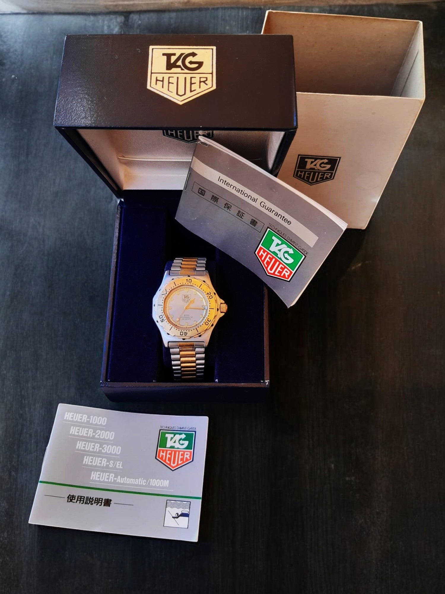 TAG Heuer 3000 Professional Ref. 934.213 - Relógio Vintage Dual-Tone 37mm vintage watch