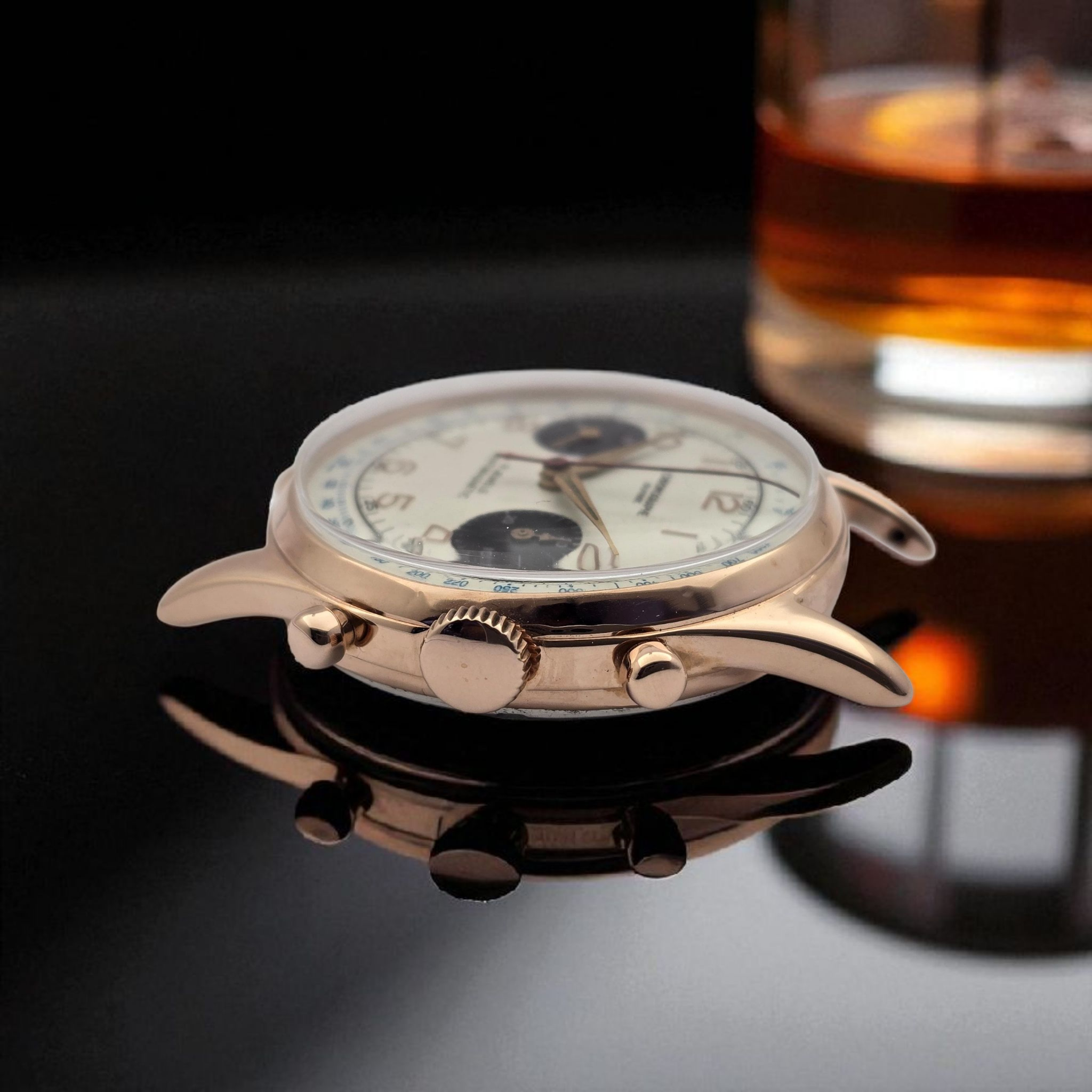 Chronograph Suisse – Panda Dial – Rose Gold Case