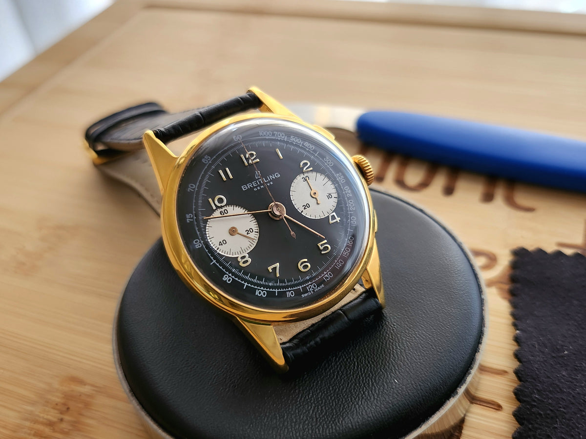 Breitling Genève Vintage panda  Cronógrafo – A Elegância do Tempo